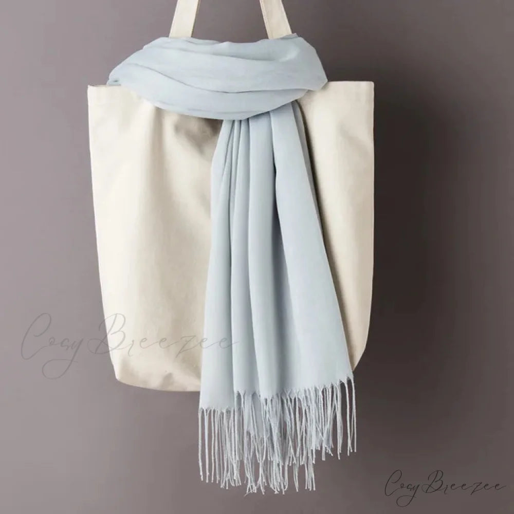 Spring Winter Solid Cashmere Scarf Color25 / One Size scarf-241228