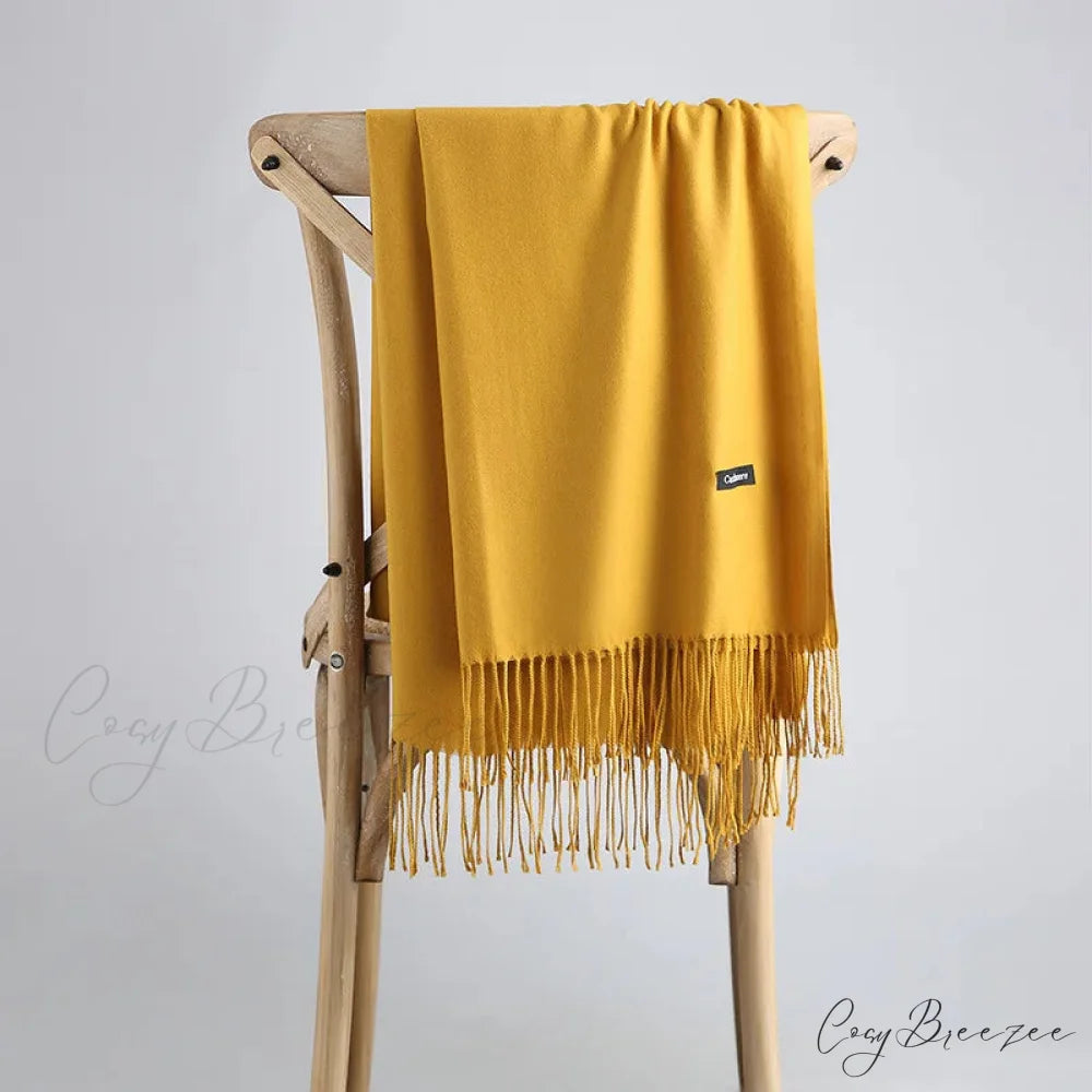 Spring Winter Solid Cashmere Scarf Color26 / One Size scarf-241228