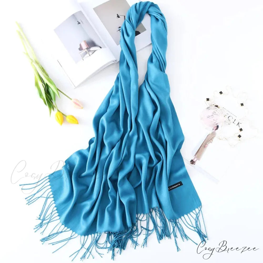 Spring Winter Solid Cashmere Scarf Color31 / One Size scarf-241228