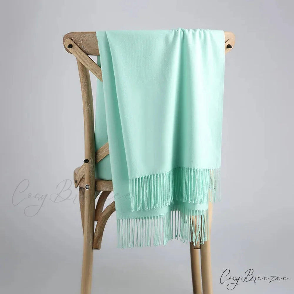 Spring Winter Solid Cashmere Scarf Color7 / One Size scarf-241228