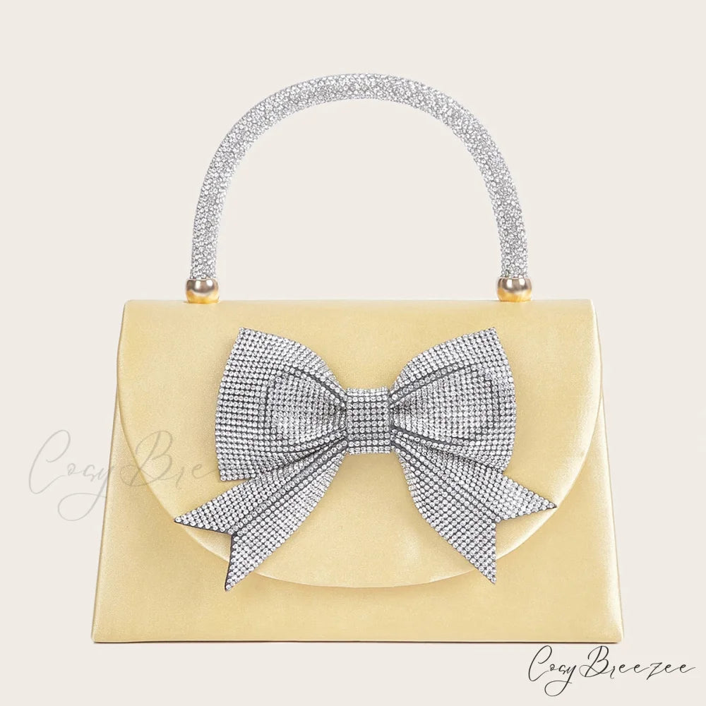 Square Shoulder Clutch Bag Wedding Evening YELLOW clutchbag-250126