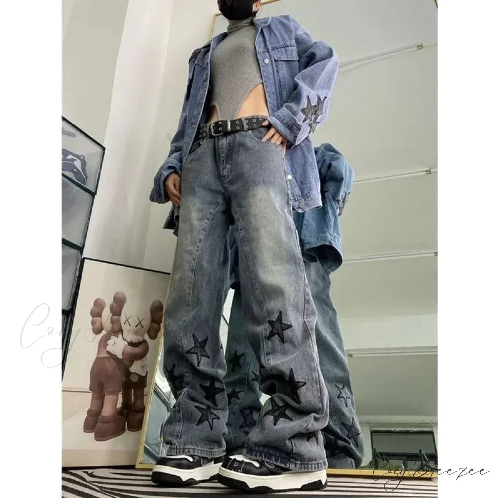 Star Girls Vintage Denim Pants pants-241228