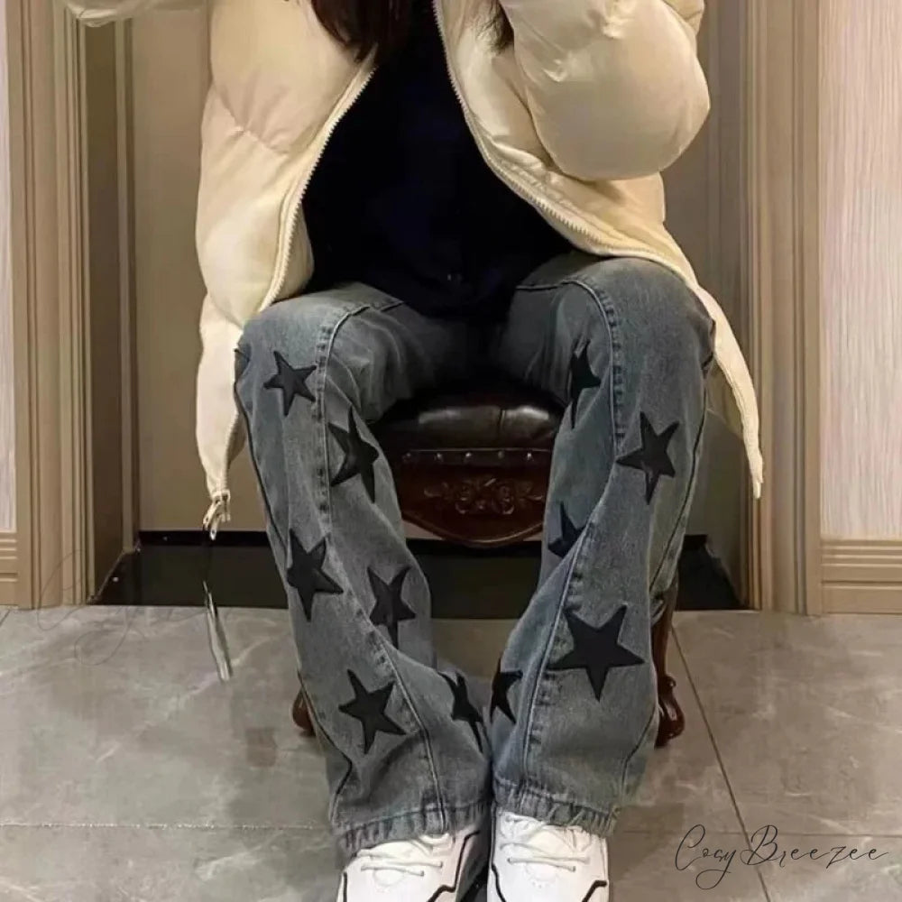 Star Girls Vintage Denim Pants pants-241228