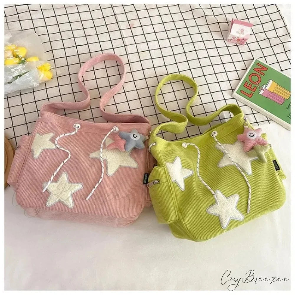 Star Niche Design Corduroy Crossbody Bag crossbody-250126