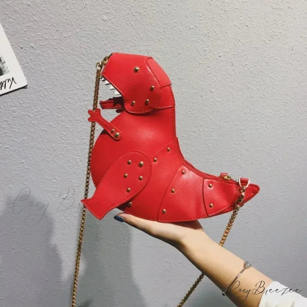 Star Tote Denim Chain Bag Red shoulder-250126
