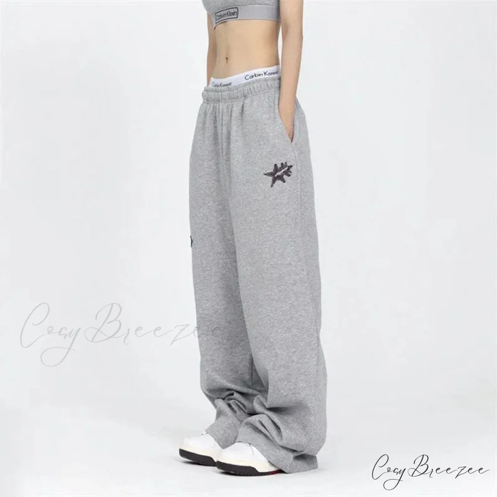 Stars Embroidery Pants pants-241228