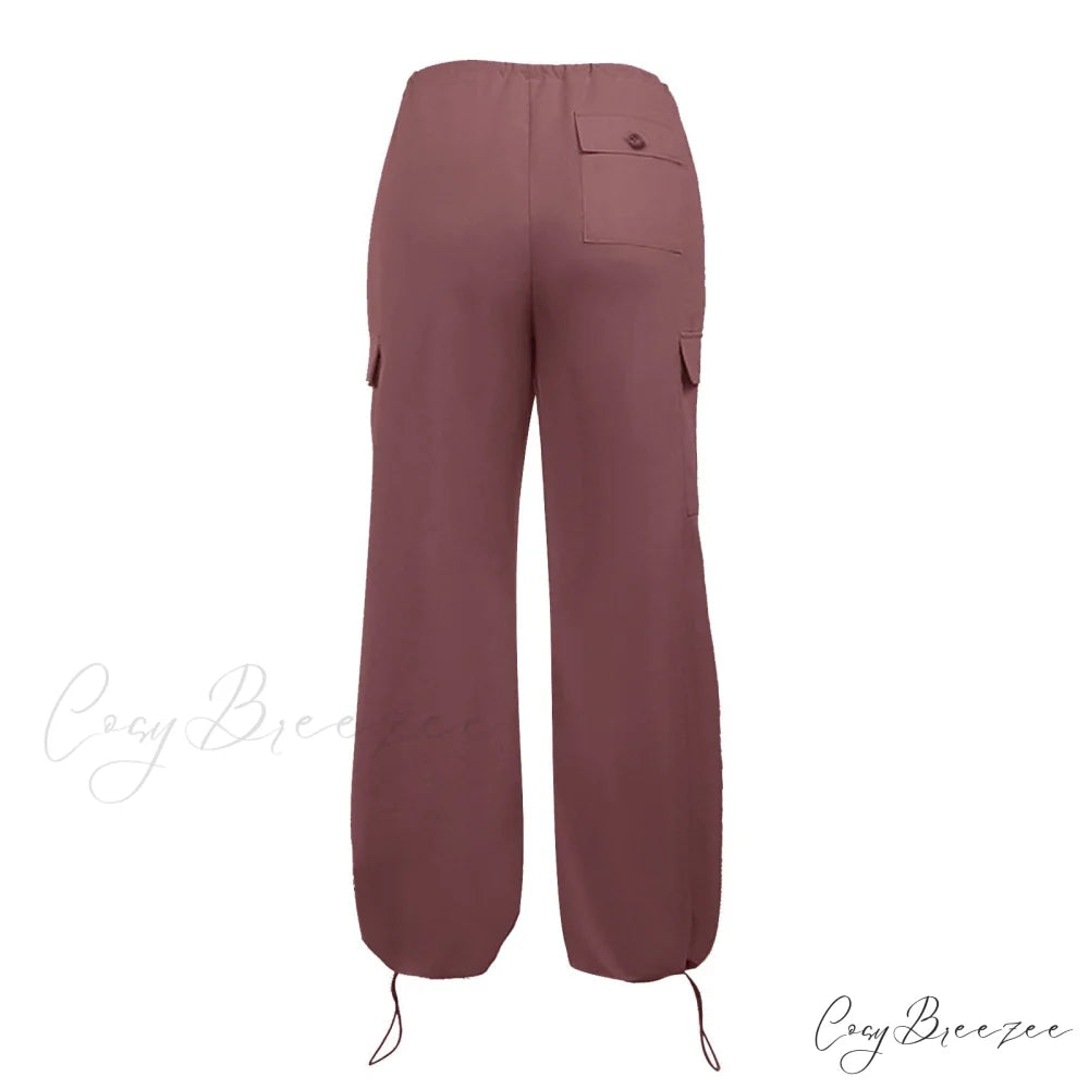Straight Wide Leg Loose Trousers Cargo Pants