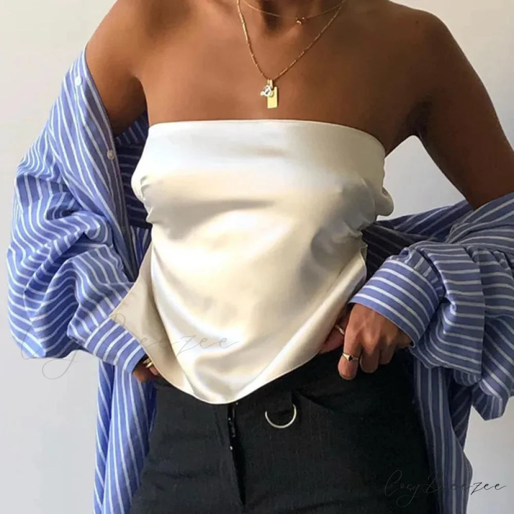Strapless Bandage Bustier Crop Top croptop-250223