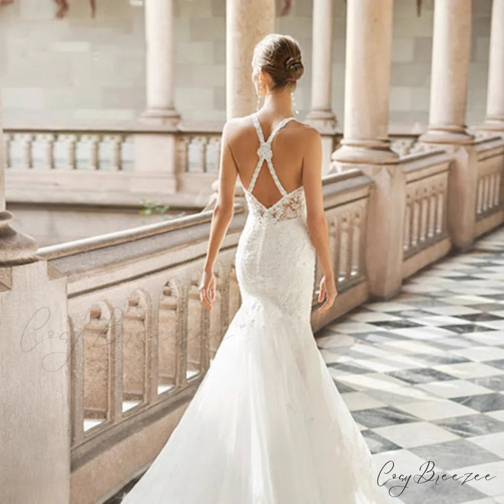 Strapless Lace Mermaid Bridal Gown weddingdress-250223