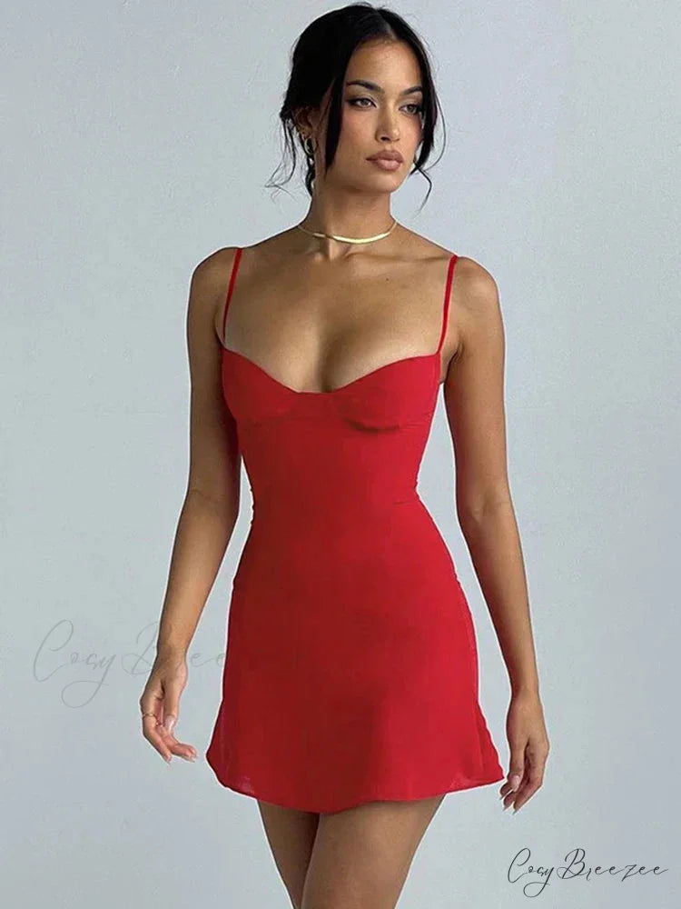 Straps Backless Night Club Mini Dress