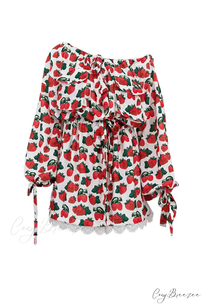 Strawberry Drop Shoulder Dress