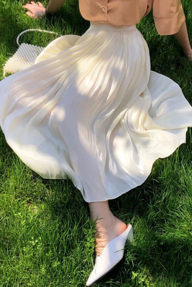 Streamer Crinkle Skirt Apricot / L