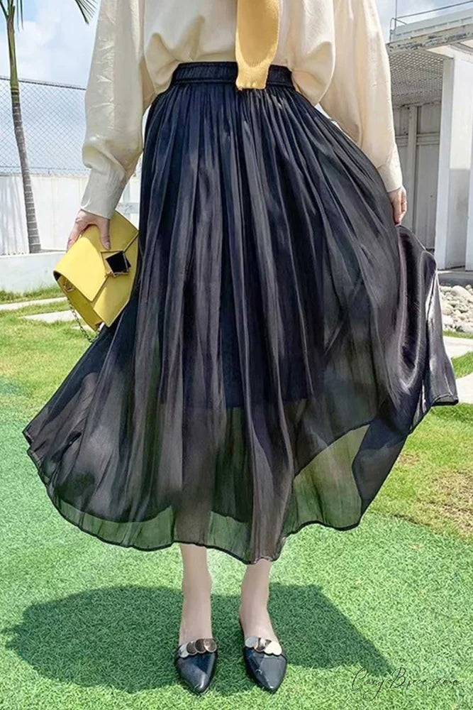 Streamer Crinkle Skirt Black / M