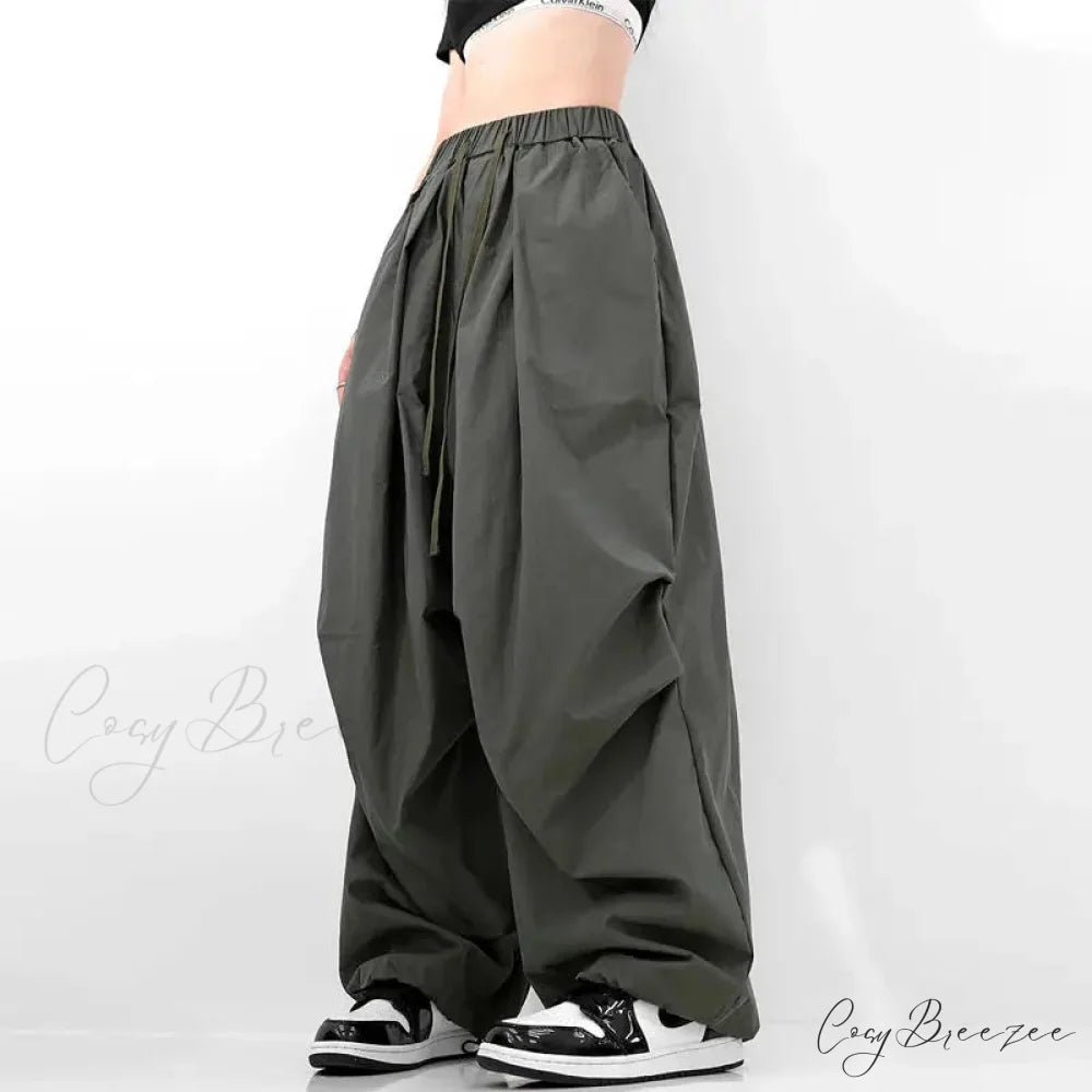 Street Dance Quick-Dry Cargo Pants Army Green / S pants-241228