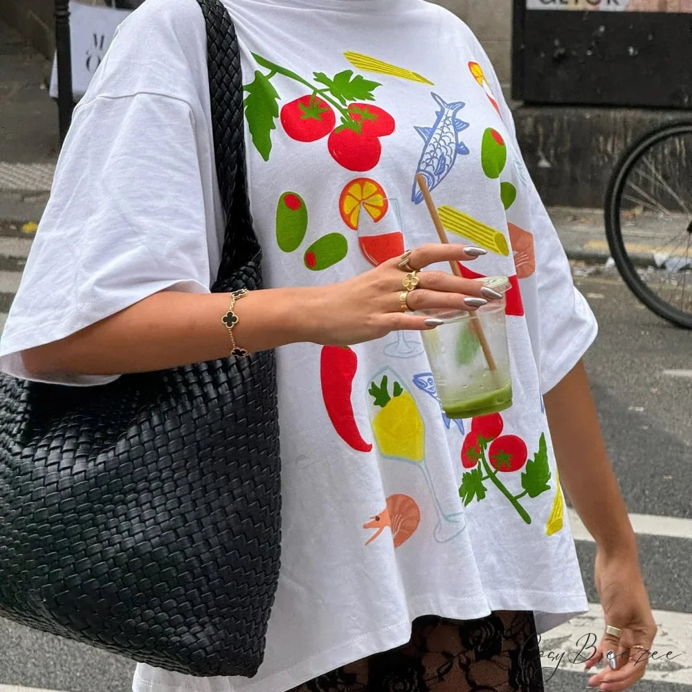 Street Dark Minimalist Emblem Print Tee t-shirt-250223