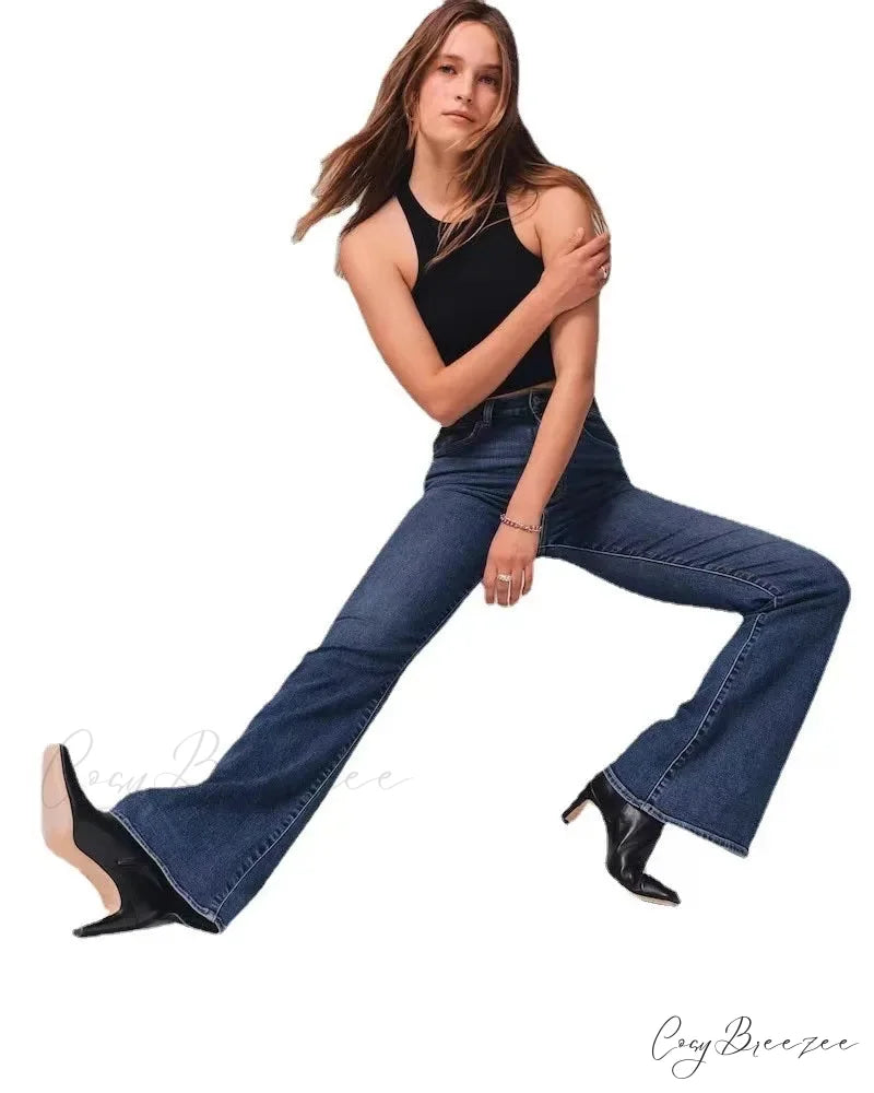 Stretch High Waist Slimming Skinny Flare Women’s Casual Fashion Slim fit Small Summer 2024 New Jean