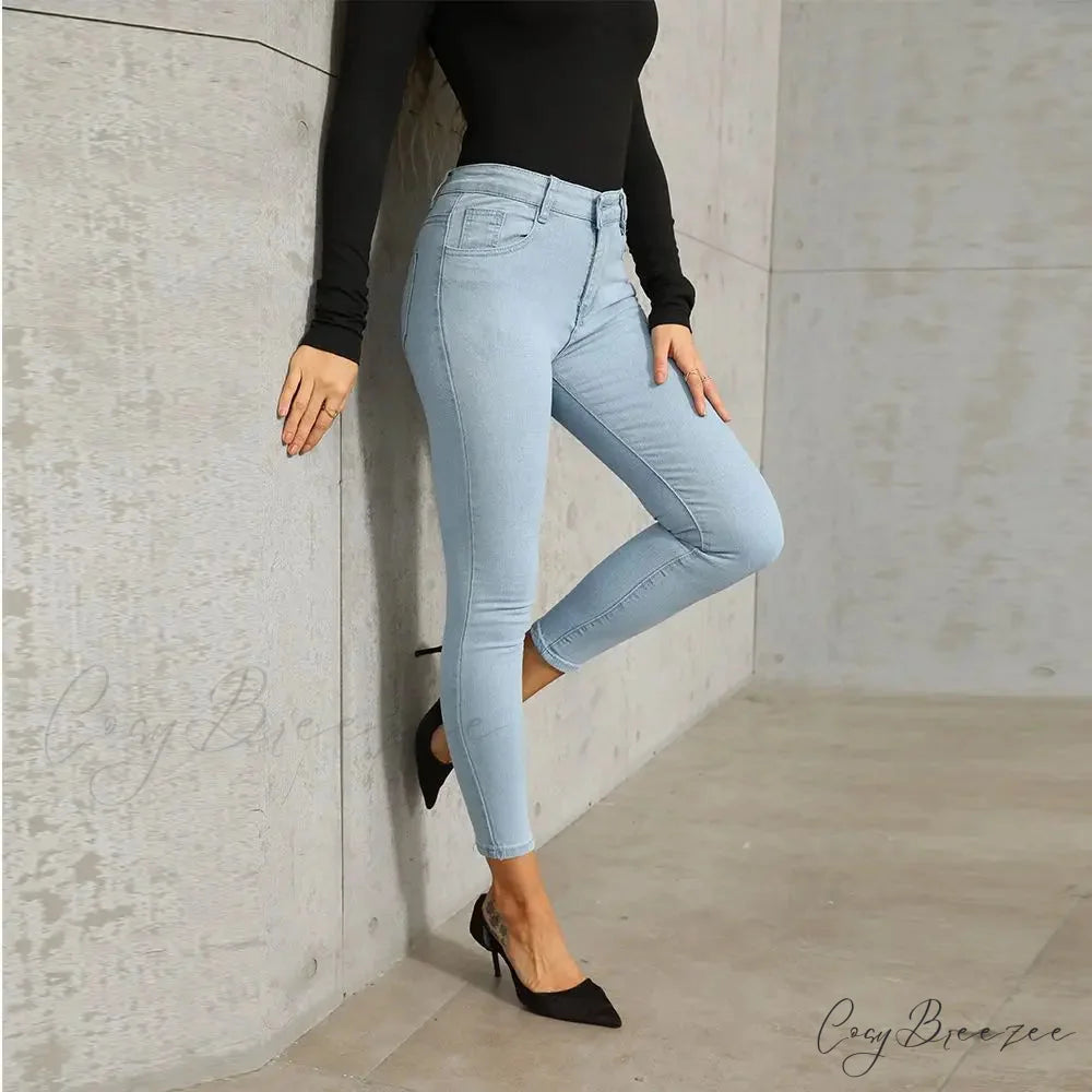Stretch Skinny Women’s High Waisted Sexy Streetwears Pencil Fashion Elastici Denim Slim Casual Jean