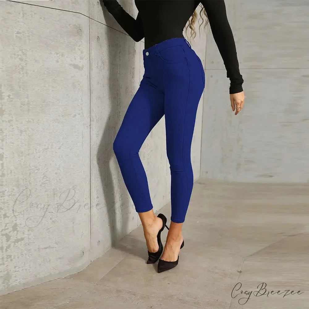 Stretch Skinny Women’s High Waisted Sexy Streetwears Pencil Fashion Elastici Denim Slim Casual Jean Dark Blue / XS