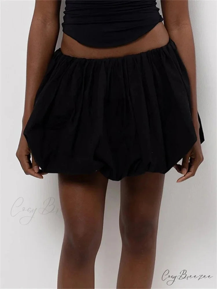 Stretch Waist Plain Tutu Skirt black / S skirts-250223