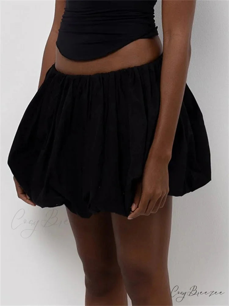 Stretch Waist Plain Tutu Skirt skirts-250223