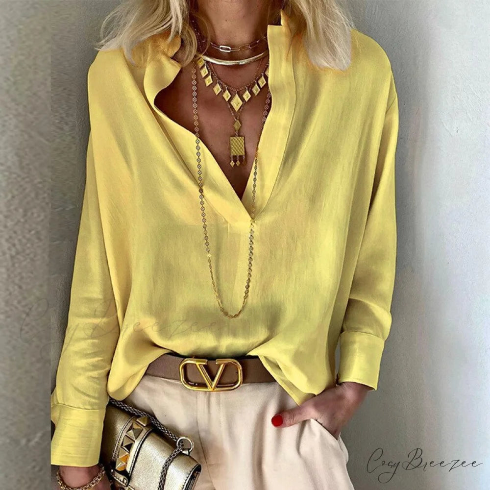 Stripe Shirt Yellow / S