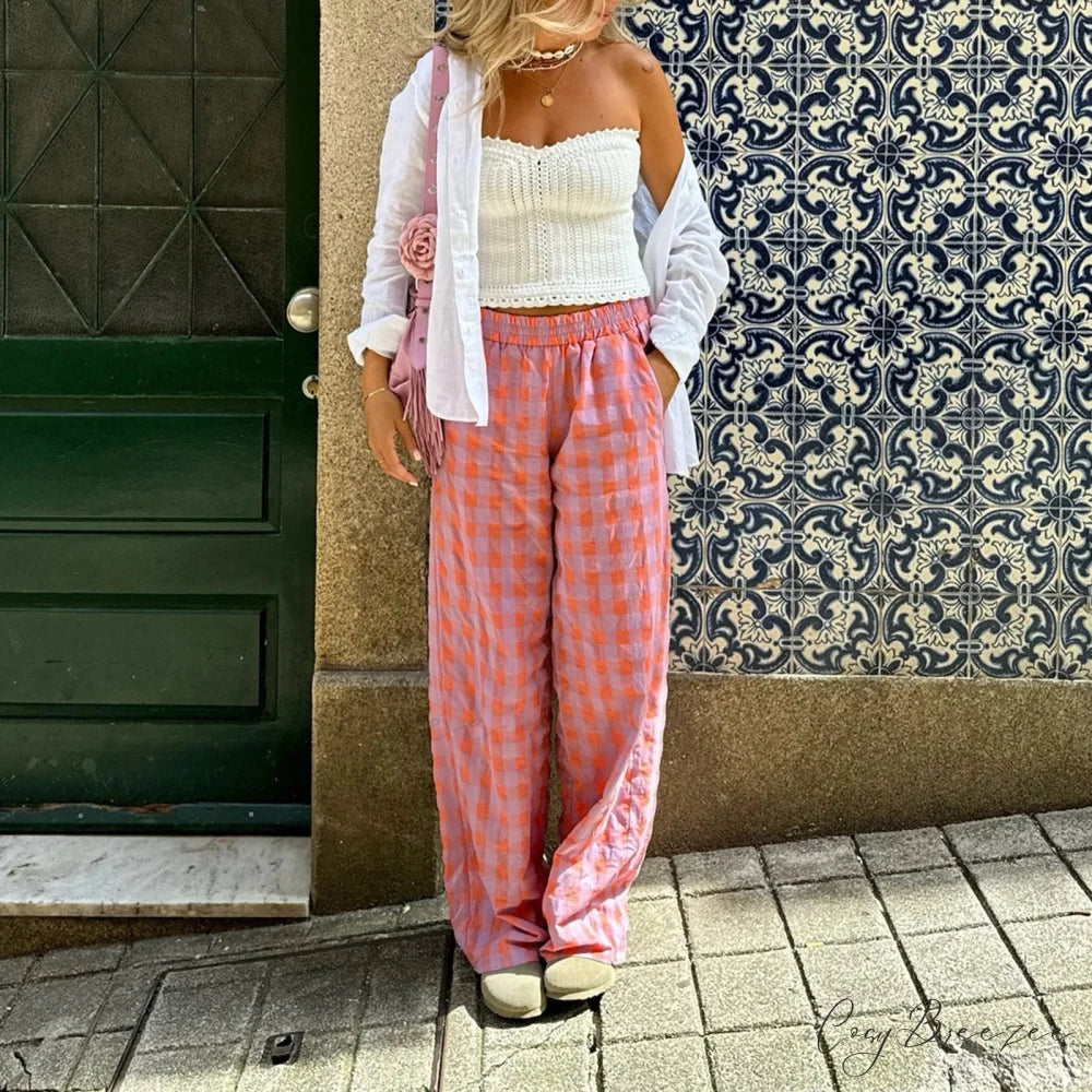 Striped Summer Laid-Back Drawstring Pant pant-250223