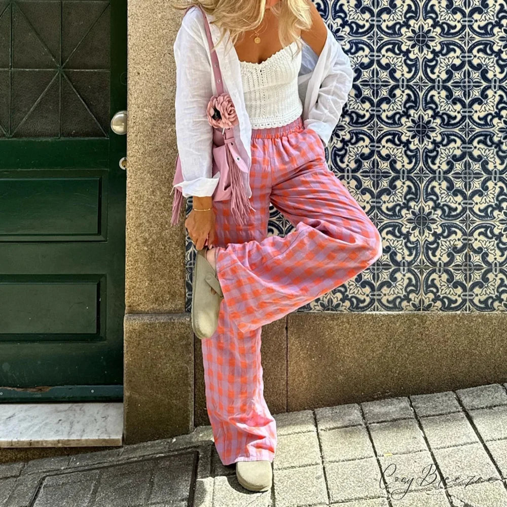 Striped Summer Laid-Back Drawstring Pant pant-250223