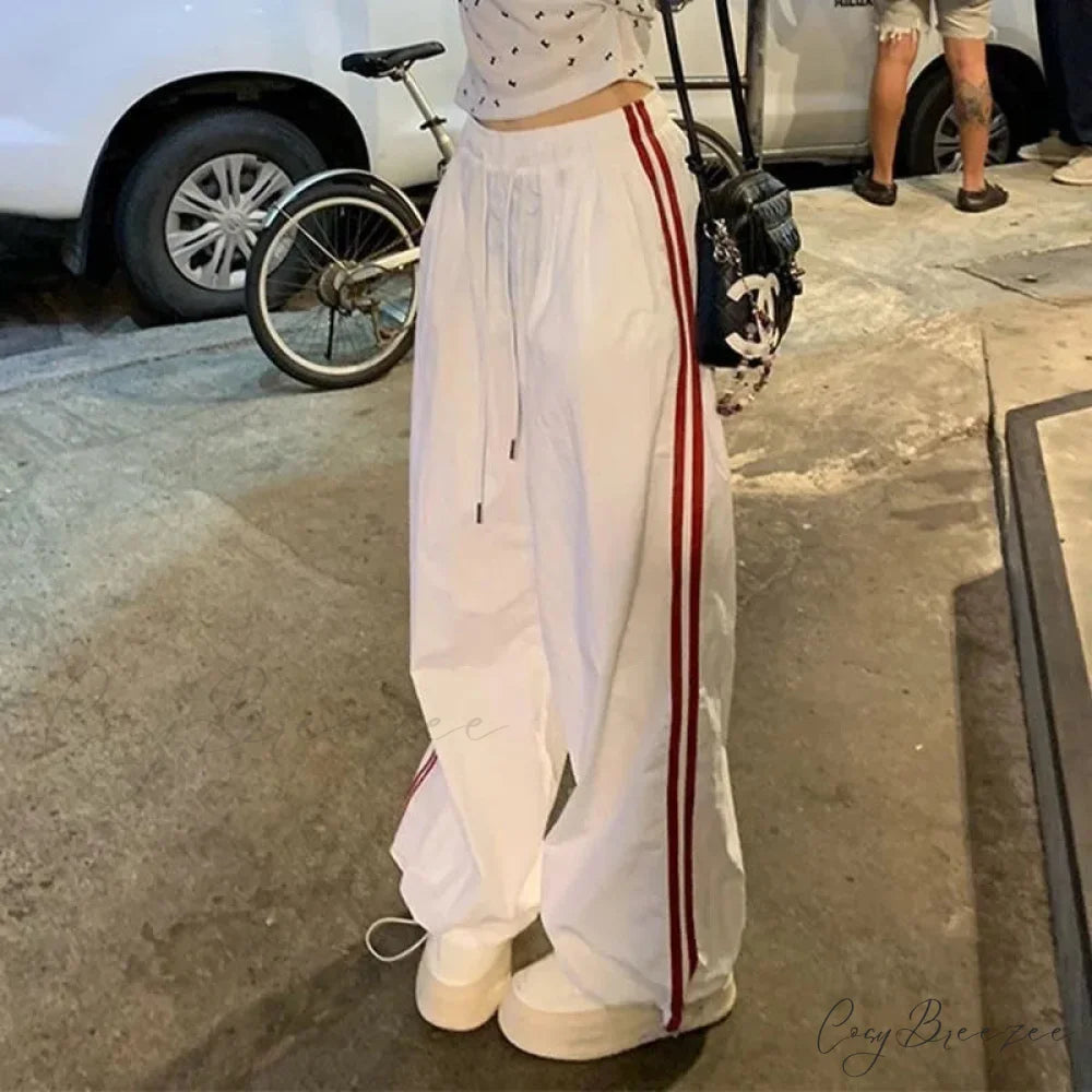 Striped Vintage Wide Leg Pants pants-241228