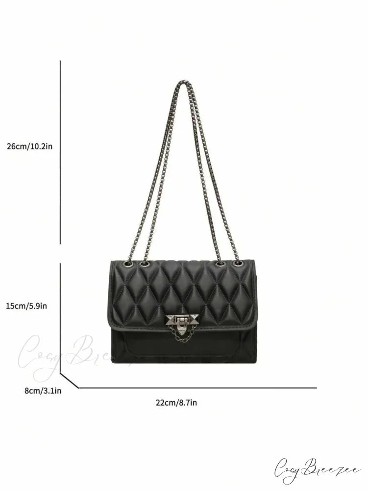 Stylish Diamond Grid Crossbody shoulder-250126