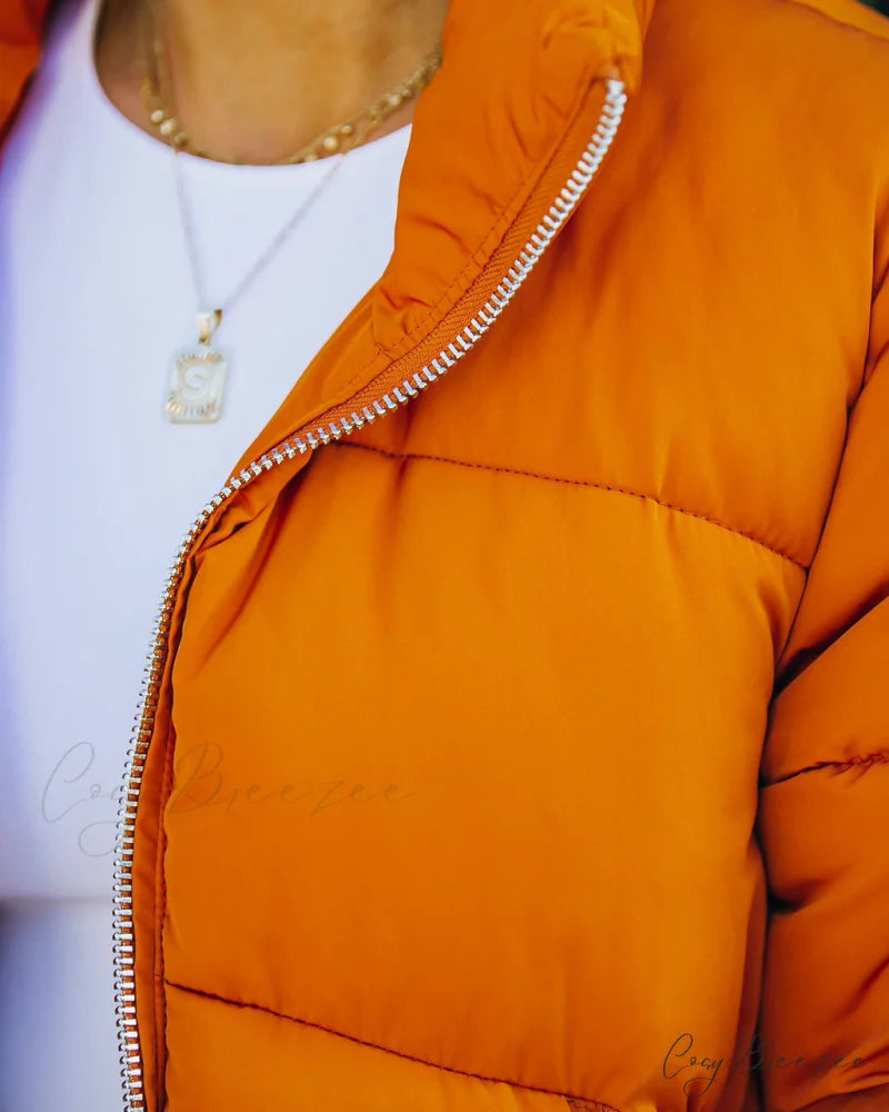 Sugar Bowl Puffer Jacket - Burnt Orange