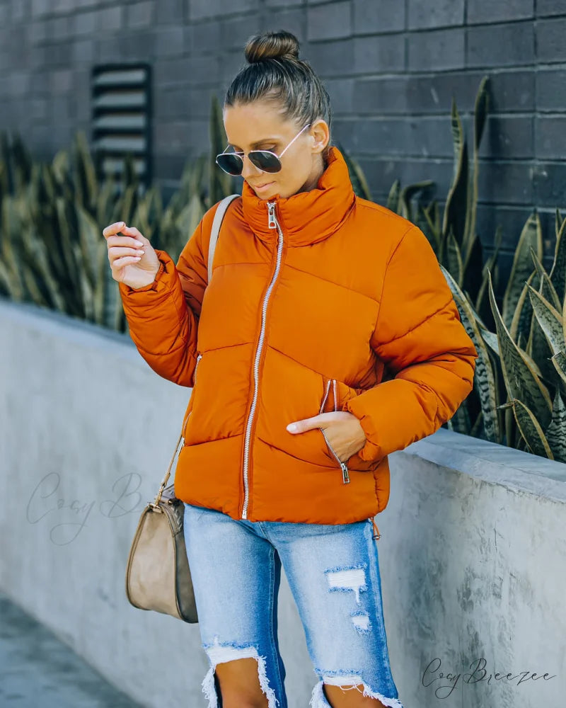 Sugar Bowl Puffer Jacket - Burnt Orange