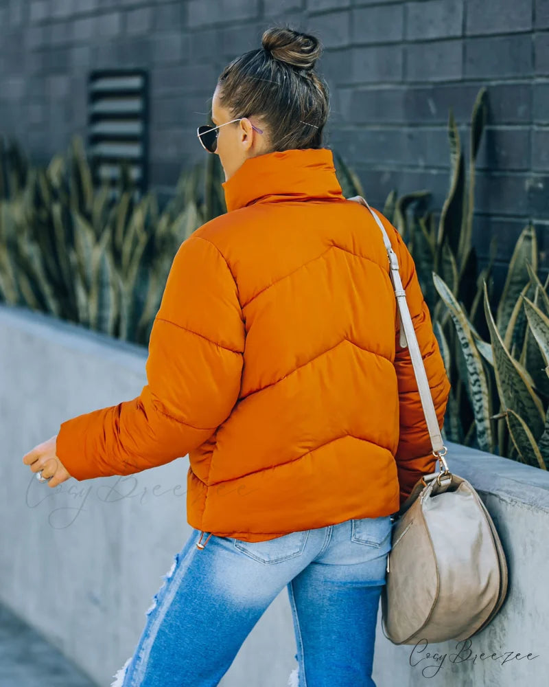 Sugar Bowl Puffer Jacket - Burnt Orange