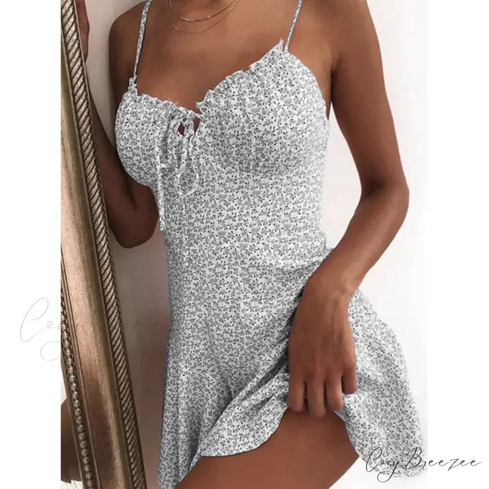 Sundress for Women - Short Mini Dress Gray / S