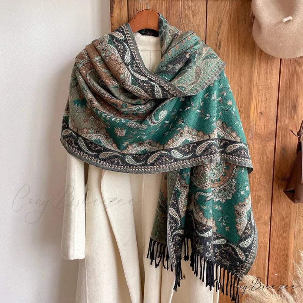 Tassel Blanket Cashmere Pashmina Scarf Color10 scarf-241228