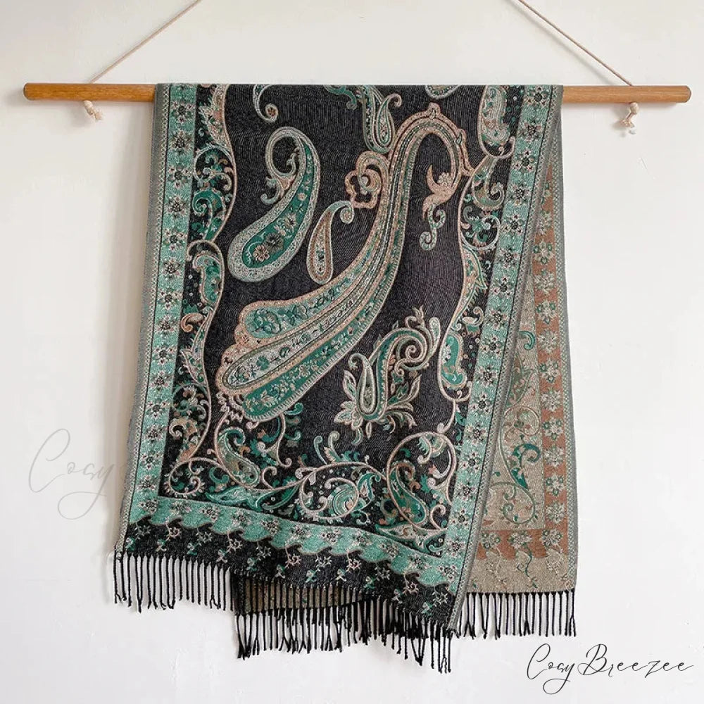 Tassel Blanket Cashmere Pashmina Scarf Color8 scarf-241228