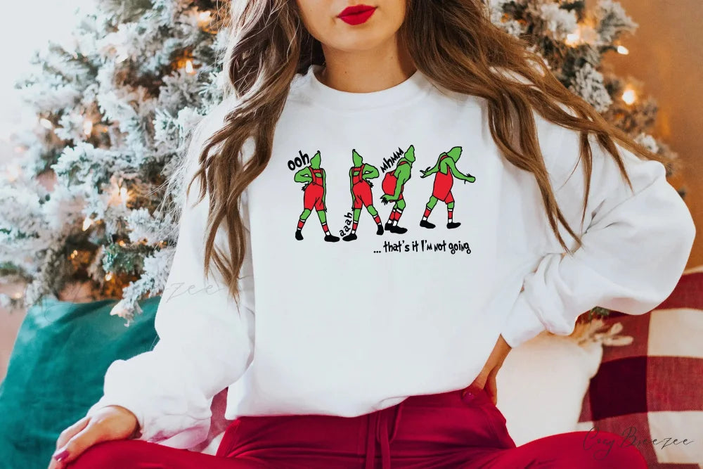 That’s It I’m Not Going Sweatshirt Christmas Sweatshirt Christmas Movie Shirt Funny Sweatshirt WHITE / S