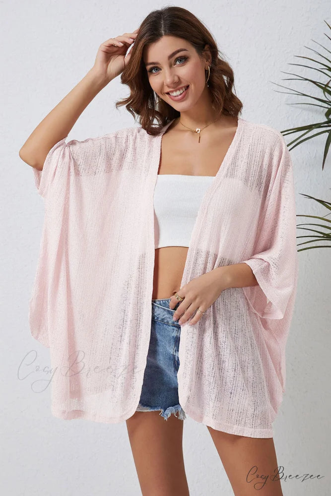 Three-Quarter Front Arm Open Cardigan