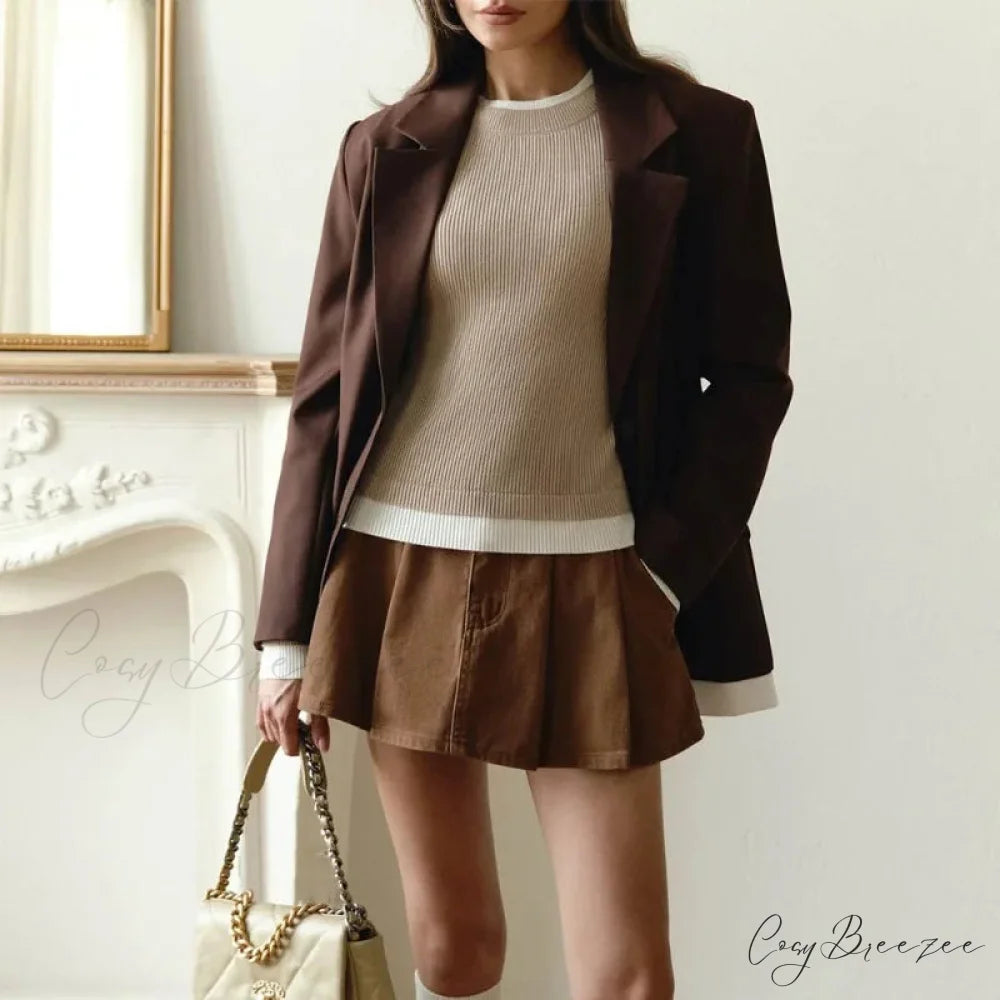Tight Slim Long Sleeve O-neck Sweater swraters-241228