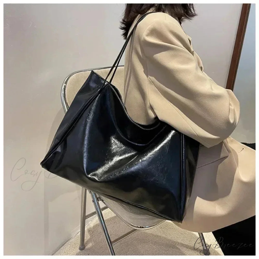 Trendy Bow Casual Bag Black shoulder-250126