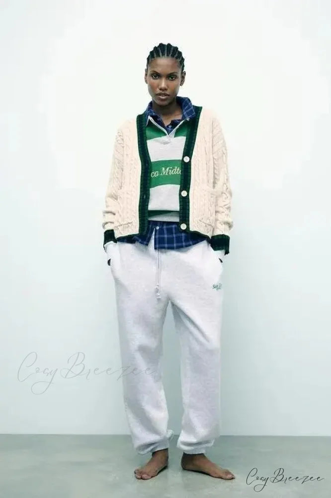 Trendy Eight Leg V-neck Cardigan cardigans-241228