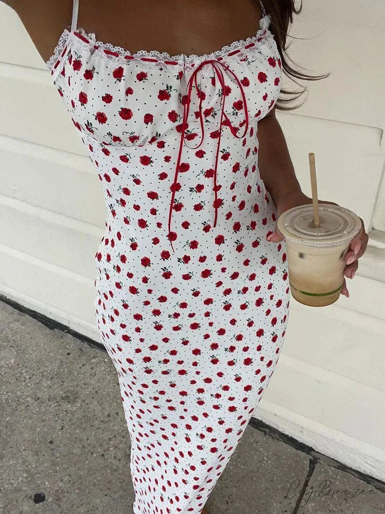 Trendy Floral Bow Bandage Bodycon Dress floraldress-250126