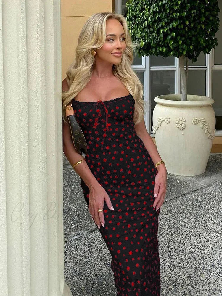 Trendy Floral Bow Bandage Bodycon Dress floraldress-250126