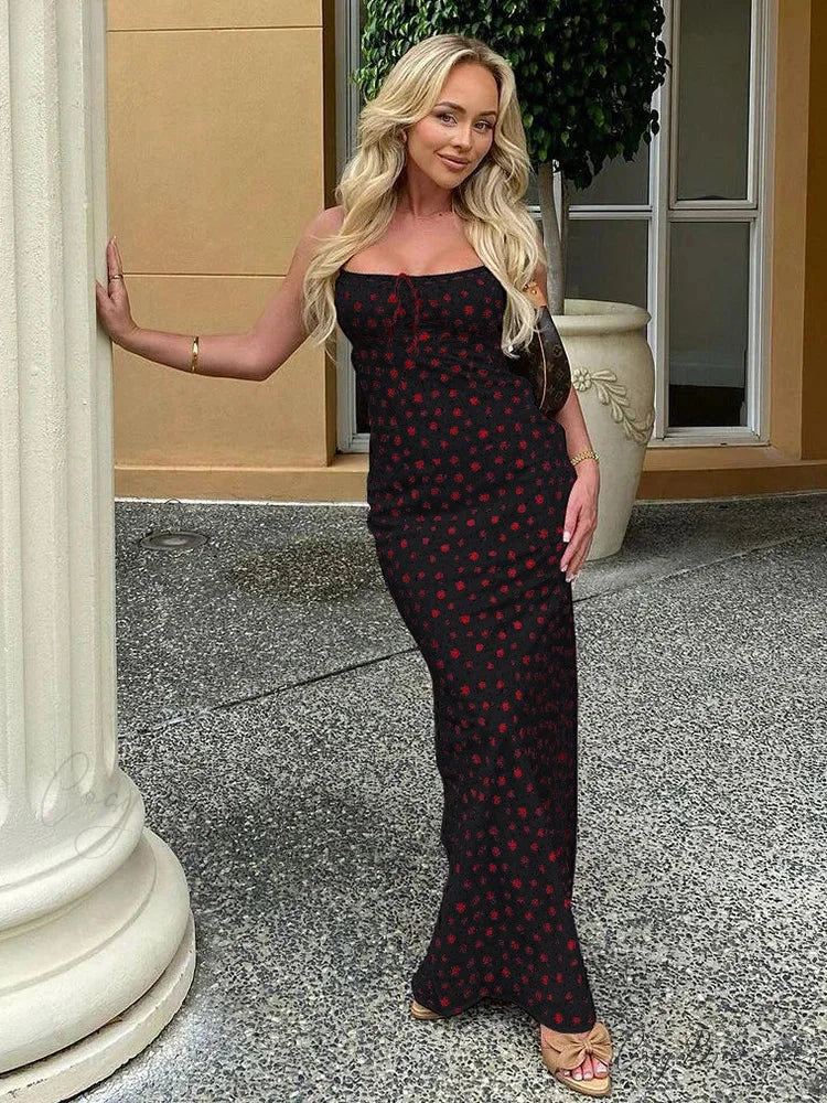 Trendy Floral Bow Bandage Bodycon Dress floraldress-250126