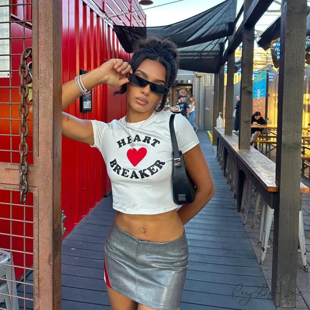 Trendy Y2K Dark Crop Fit Tee t-shirt-250223