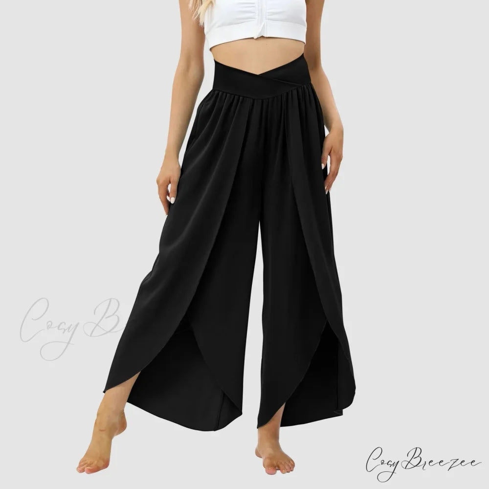 Tulle Ruffled Pleated Summer Pants Black / S pants-241228