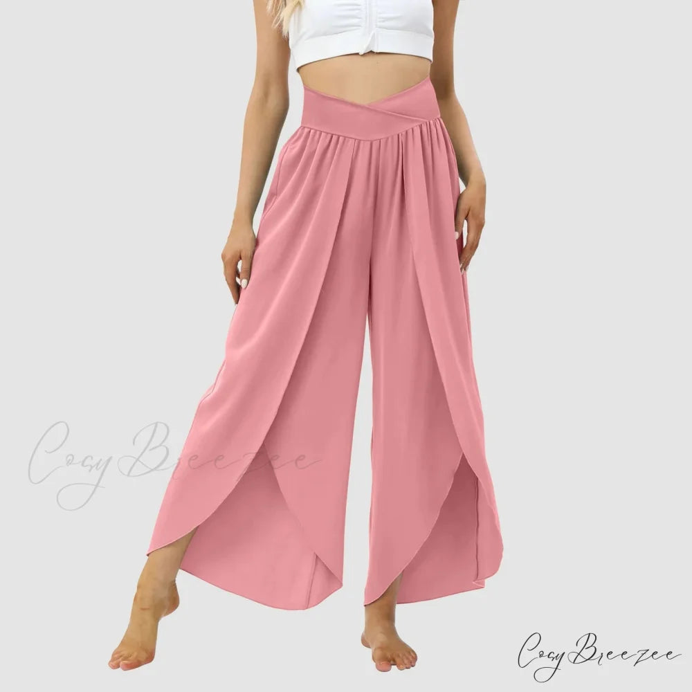 Tulle Ruffled Pleated Summer Pants Pink / S pants-241228