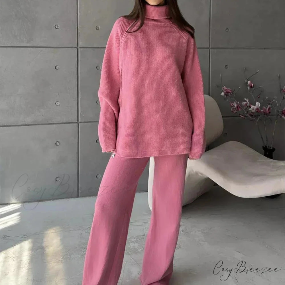 Turtle Collar Zip Sweater swraters-241228