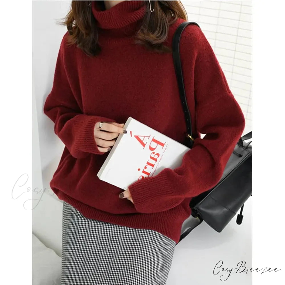 Turtleneck Cashmere Thickened Sweater swraters-241228