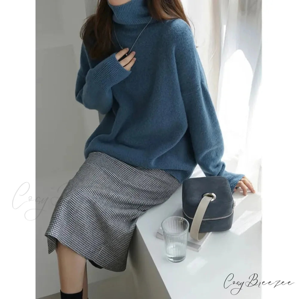 Turtleneck Cashmere Thickened Sweater swraters-241228