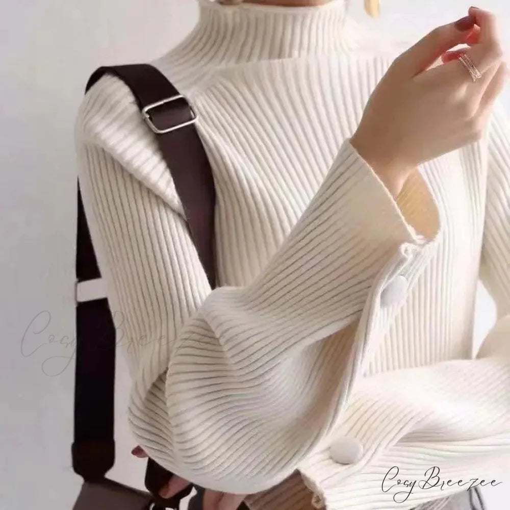 Turtleneck & Crochet E-girl Year-round Sweater swraters-241228